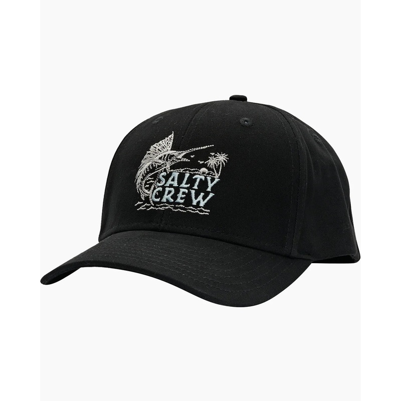 Salty Crew Sailfish 6 Panel Cap Black OSFM