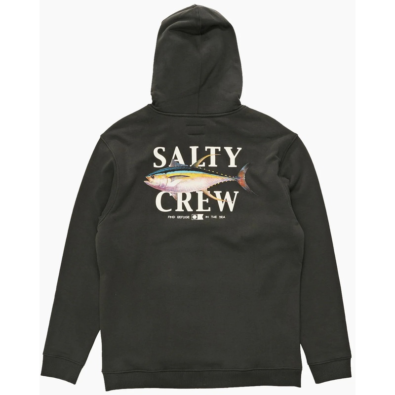 Salty Crew Yellowfin Fleece Lined Zip Thru Hood Vintage Black S
