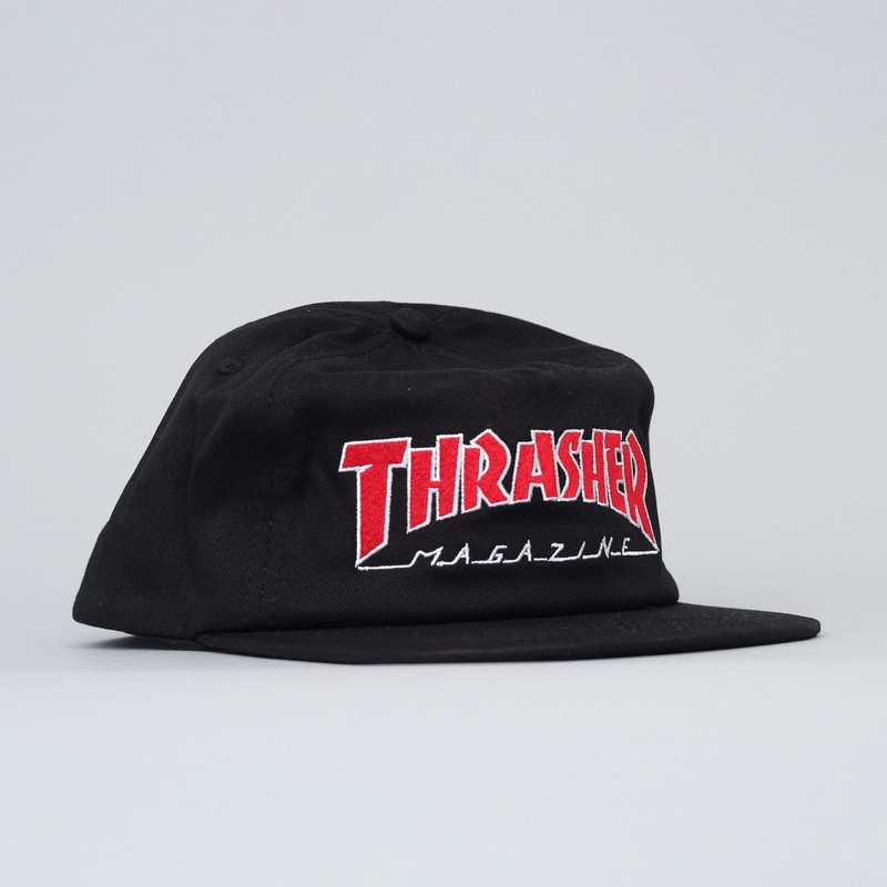Thrasher Outlined Snapback Cap Black