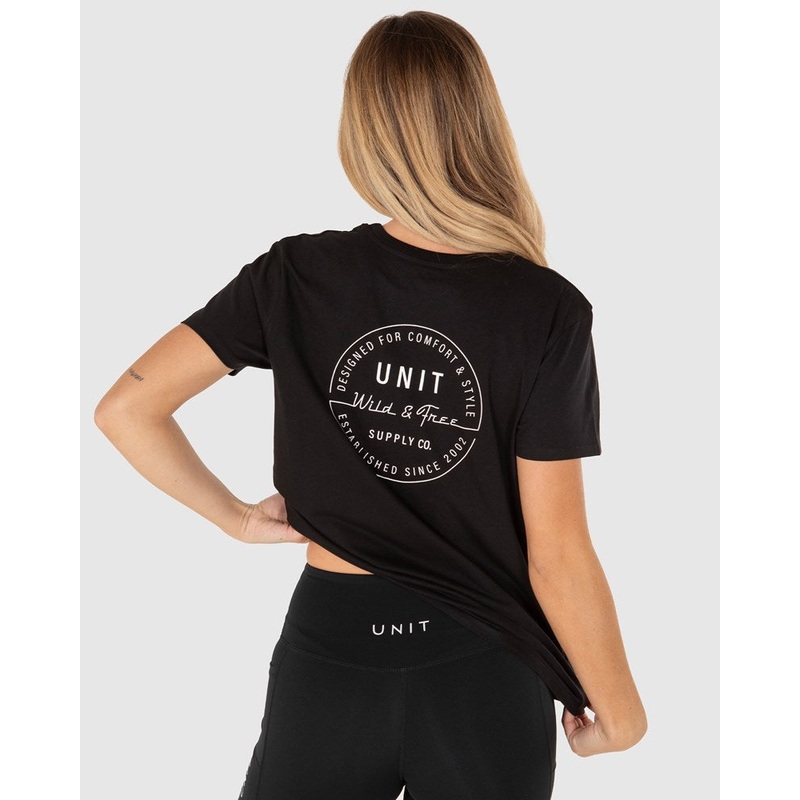 Unit Harlow Womens Tee BLACK 6/2XS