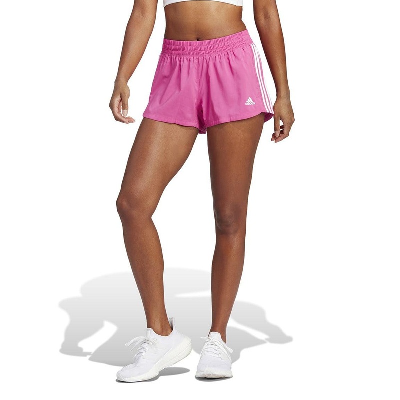 Pacer 3-Stripes Woven Shorts – Women XS Lucid Fuchsia