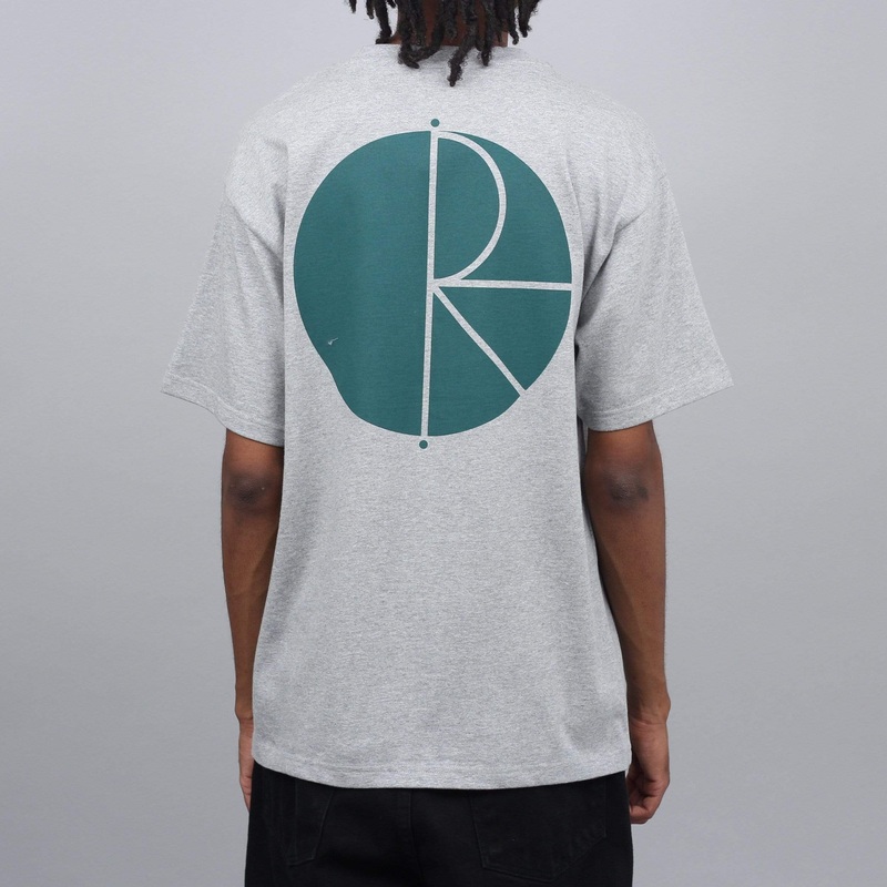 Polar Fill Logo T-Shirt Heather Grey / Dark Green Small