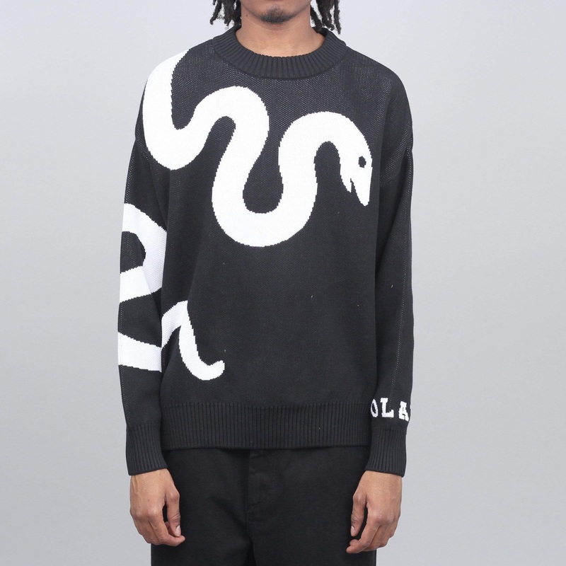 Polar Snake Knit Sweater Black / White Small