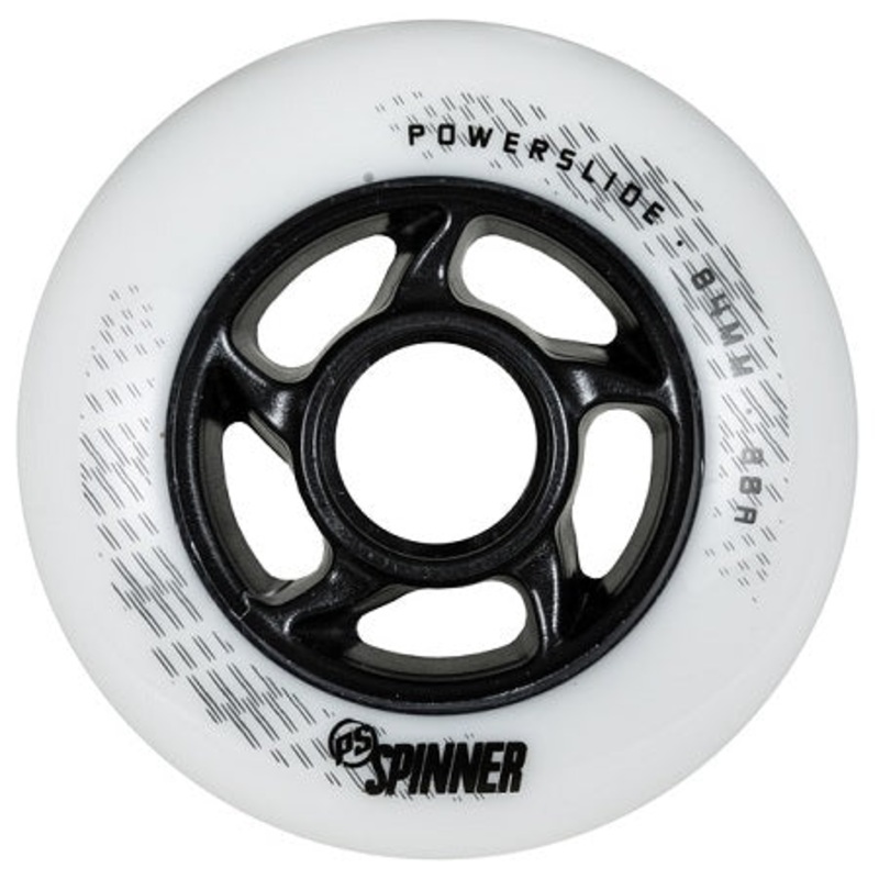 Powerslide Spinner White Wheels 84mm 85a – Set of 4