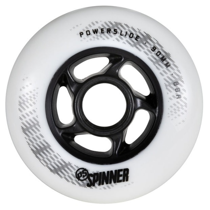 Powerslide Spinner White Wheels 90mm 88a – Set of 8
