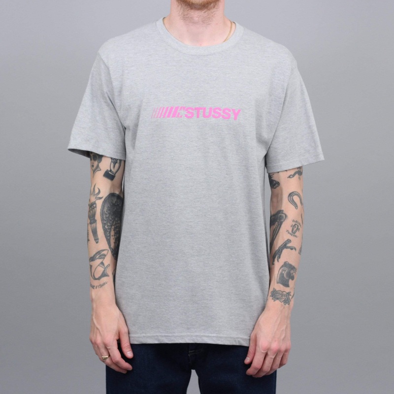 Stussy Champion T-Shirt Ash Heather Small