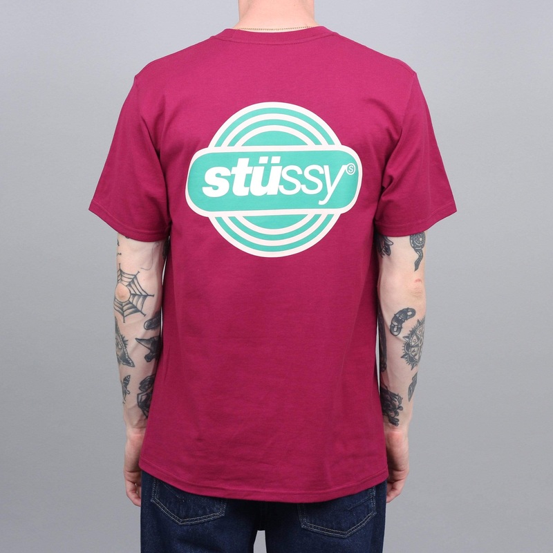 Stussy Circuit T-Shirt Wine Small