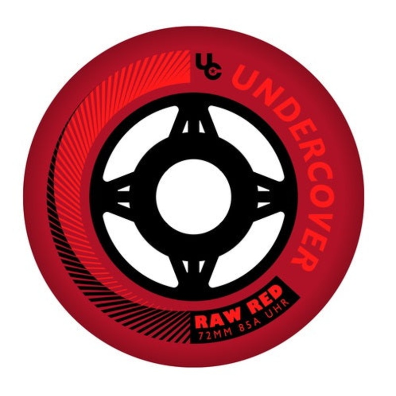 Undercover Raw Red Wheels Bullet Radius 72mm 85a – Set of 4
