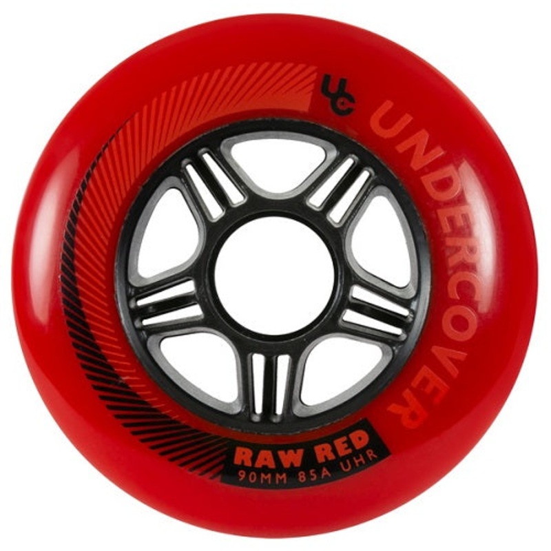Undercover Raw Red Wheels Bullet Radius 90mm 85a – Set of 4