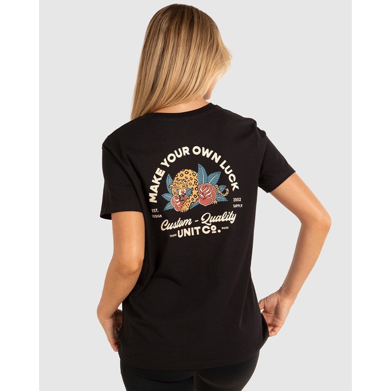Unit Luck Ladies Tee BLACK 6/2XS