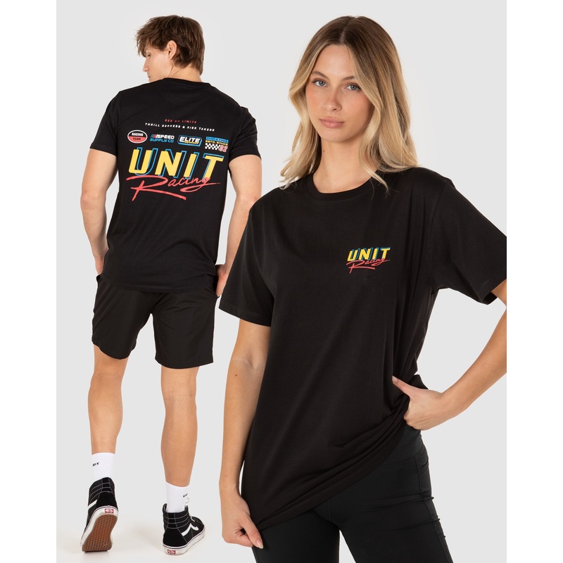 Unit Racing Team Unisex Tee BLACK XS
