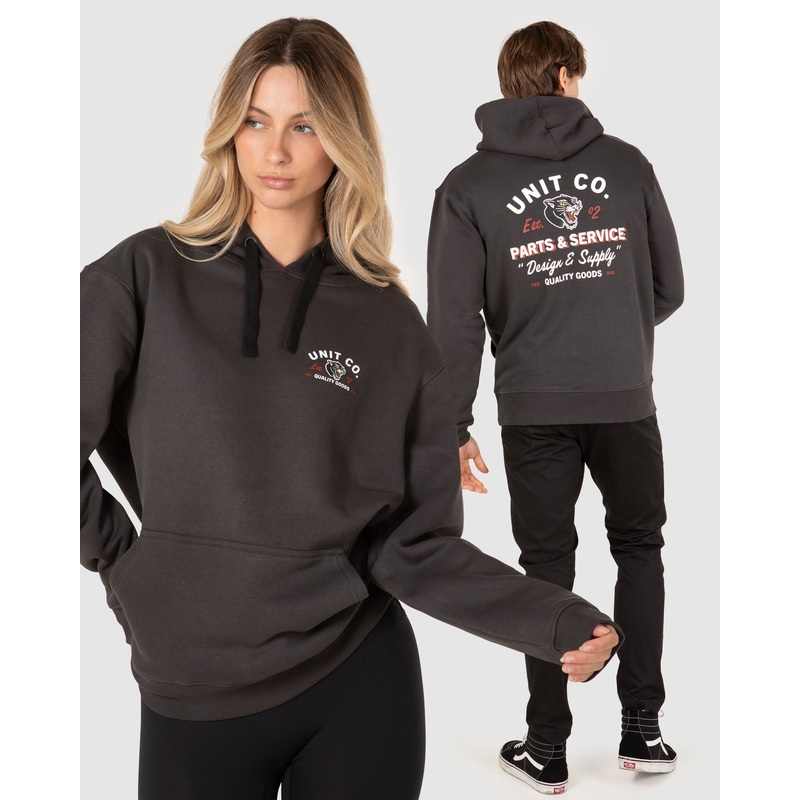 Unit Savage Unisex Hoodie WASHED BLACK XS