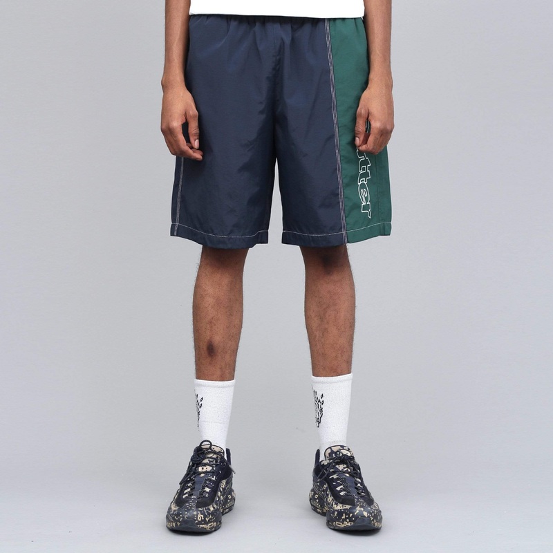 Butter Goods Quarter Nylon Shorts Navy / Forest Small