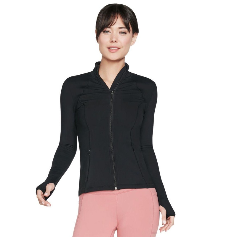 Knit FZ Jacket w. Mesh – Women XS Bold Black