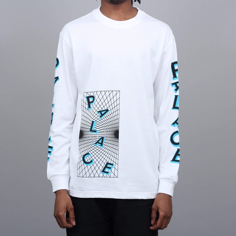 Palace Griddle Longsleeve T-Shirt White Small