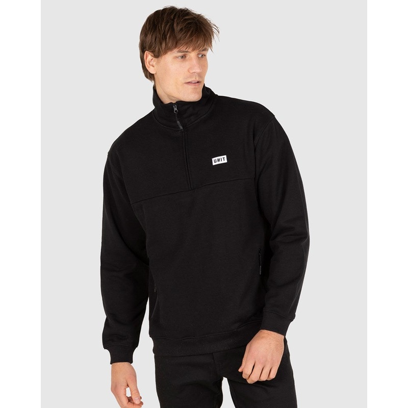 Unit Boulevard Half Fleece Zip BLACK S