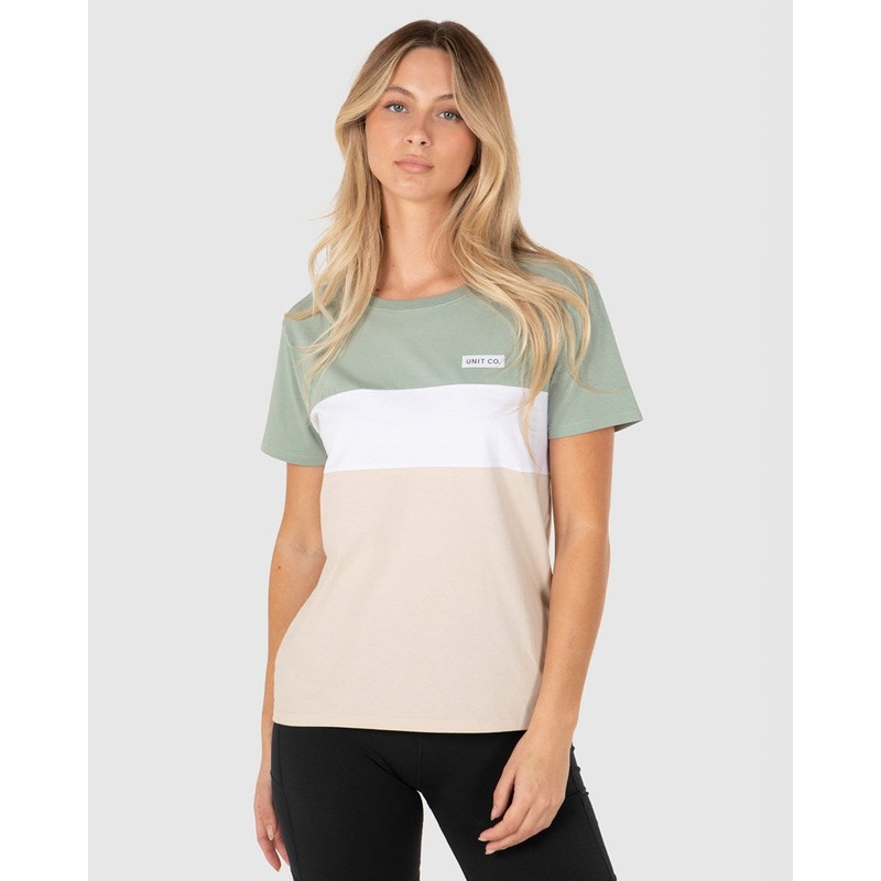 Unit Coco Womens Tee GREEN CEMENT 6/2XS