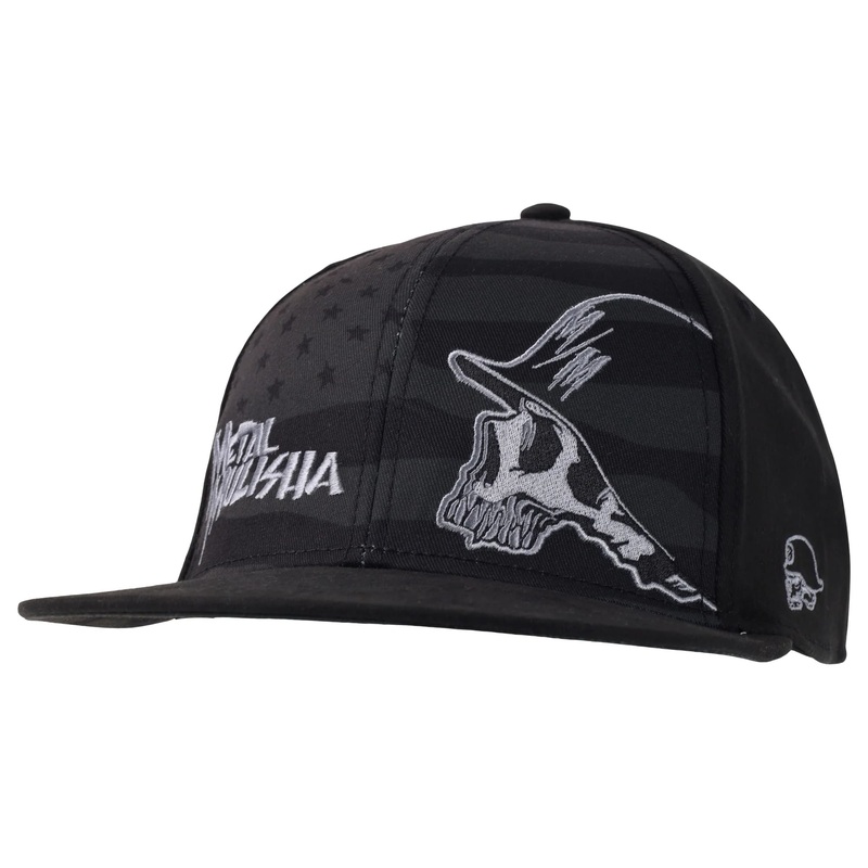 Metal Mulisha D-Day Flex Hat BLACK GREY S/M