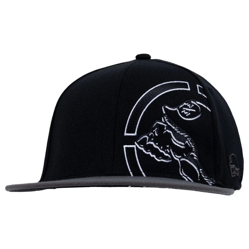 Metal Mulisha Trimmed Flex Hat BLACK GREY S/M