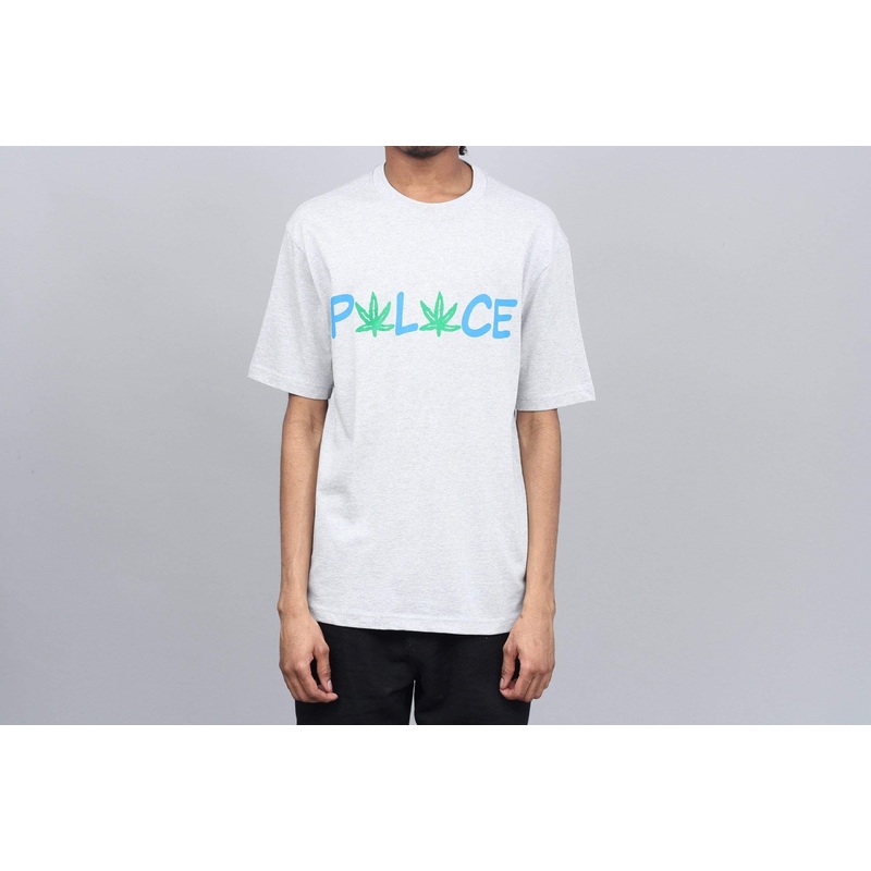 Palace Pwlwce T-Shirt Grey Marl Small