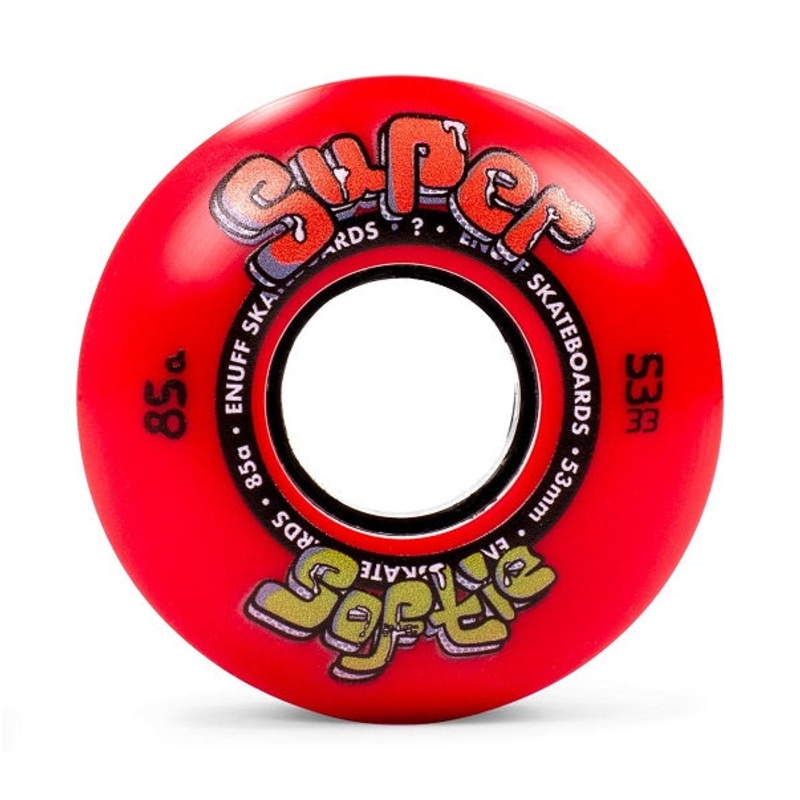 Enuff Super Softie Red Skateboard Wheels – 53mm 85a