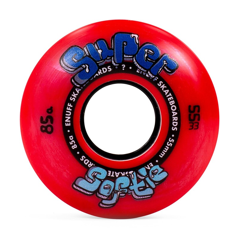 Enuff Super Softie Red Skateboard Wheels – 55mm 85a