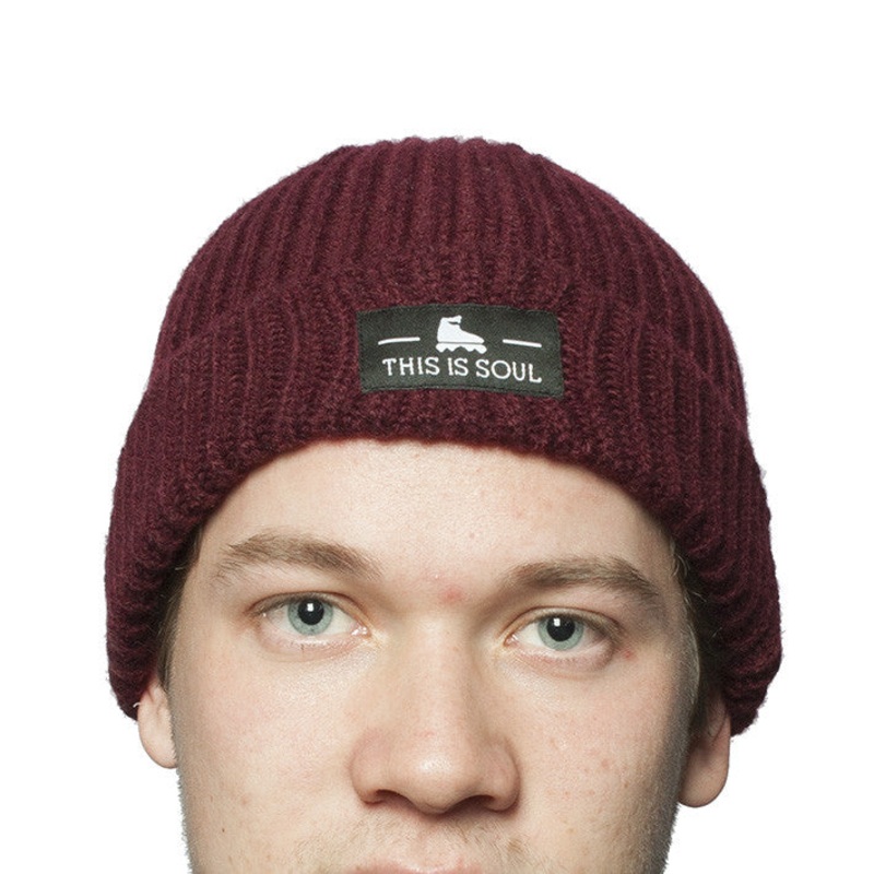Knit beanie burgundy