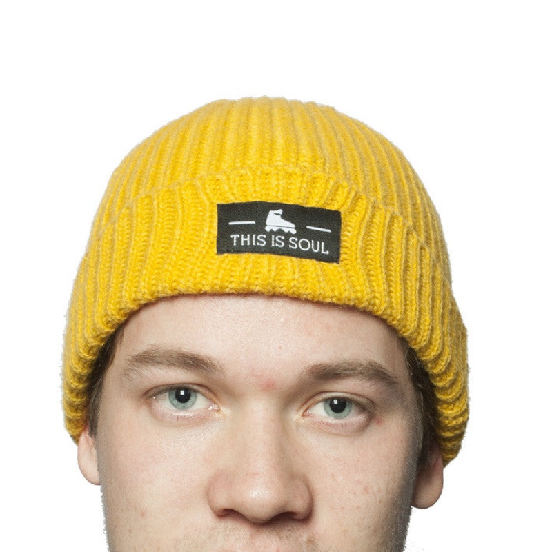 Knit beanie yellow
