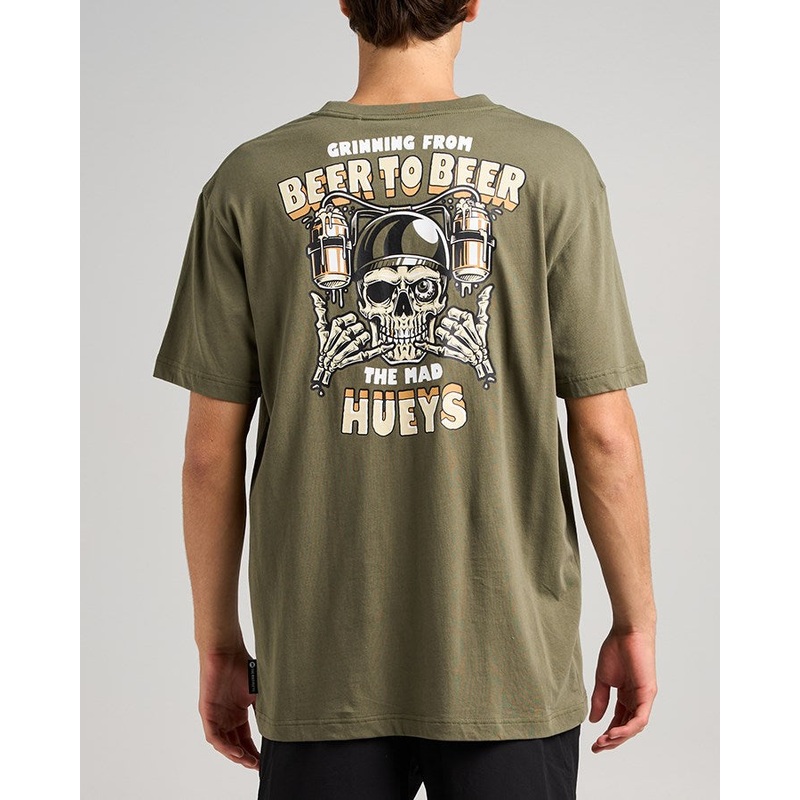 The Mad Hueys BEER TO BEER | SS TEE OLIVE S
