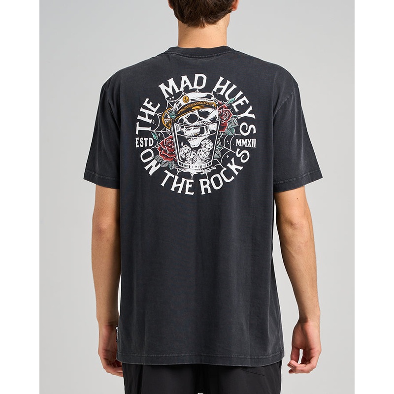 The Mad Hueys ON THE ROCKS | SS TEE WASHED BLACK S