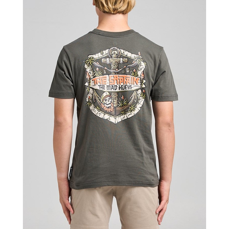 The Mad Hueys THE TIKI CAPTAIN | YOUTH SS TEE CHARCOAL 6