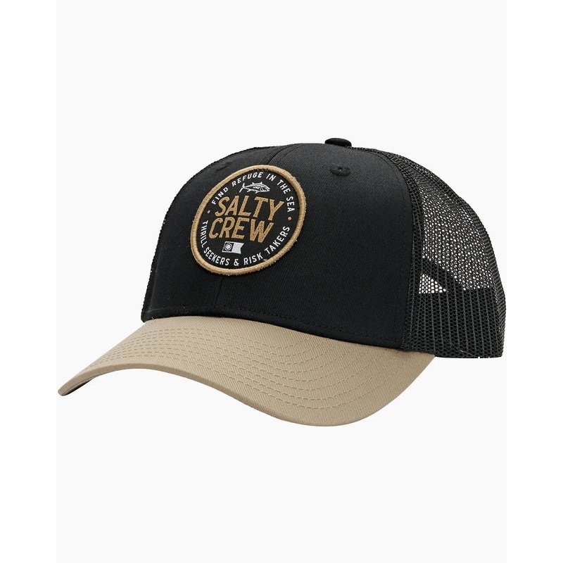 Salty Crew Skipper Retro Trucker Black/Tan OSFM