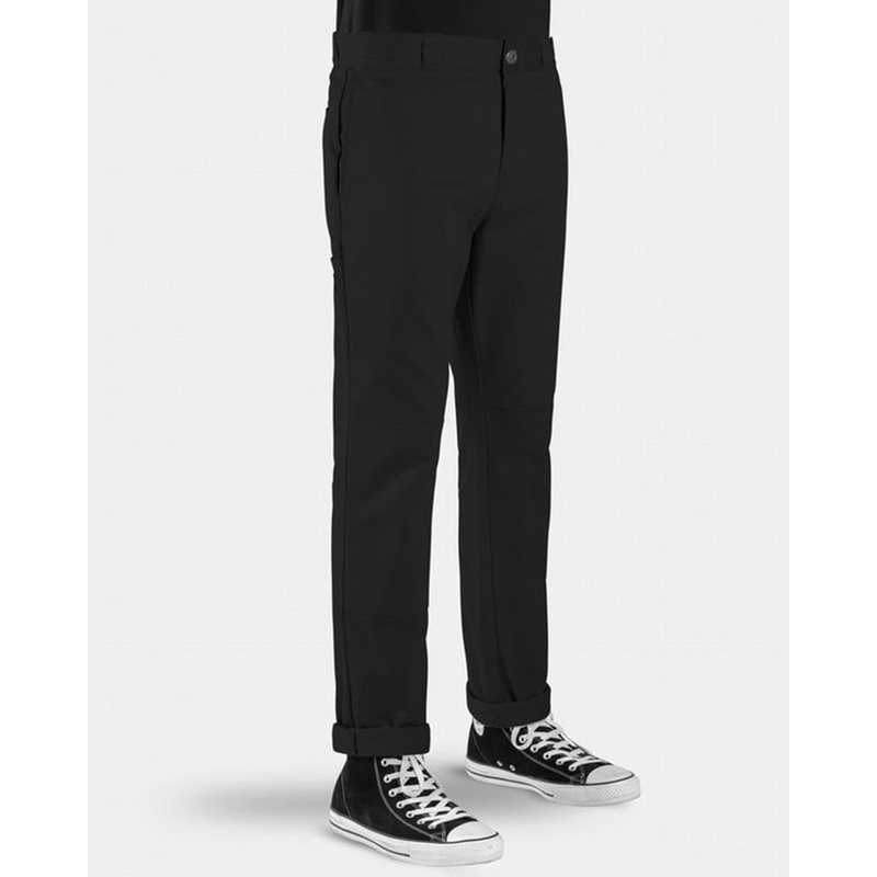 Dickies WP918 Slim Fit Double Knee BLACK 28