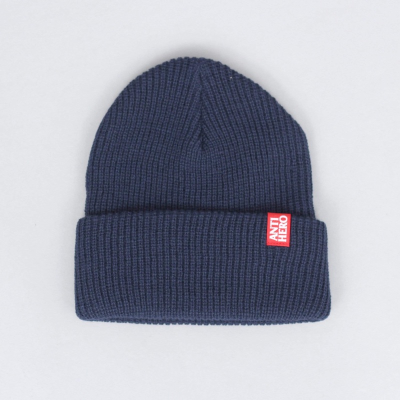 Anti Hero Blackhero Clip Label Cuff Beanie Navy / Red