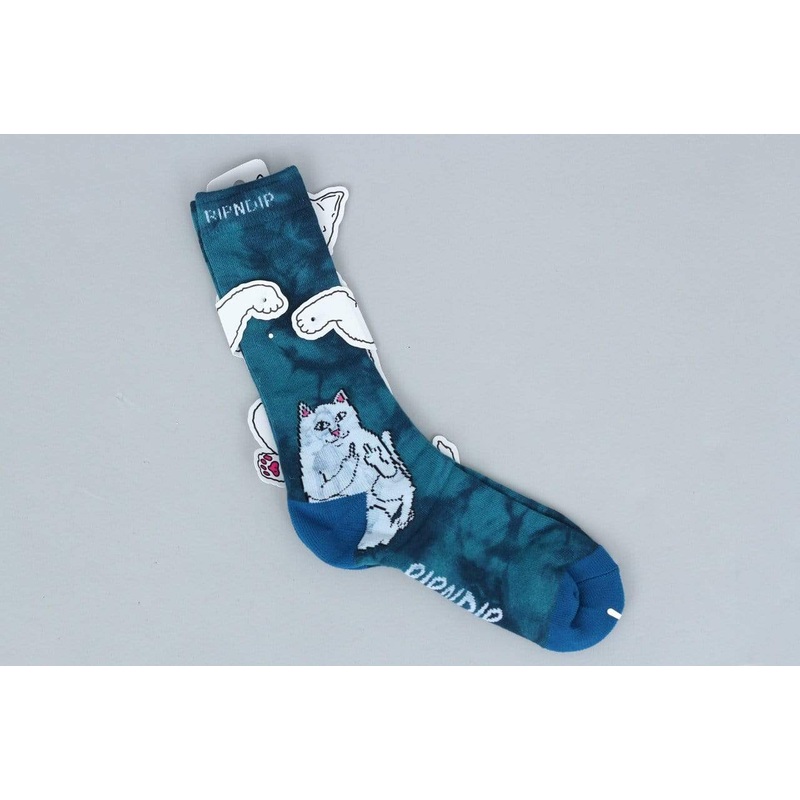 RIPNDIP Lord Nermal Socks Blue / Black Acid Wash