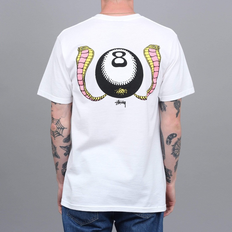 Stussy Cobra 8 T-Shirt White Small
