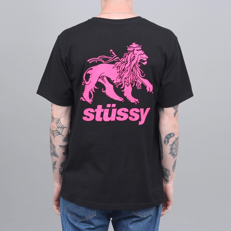 Stussy Rasta Lion T-Shirt Black Small