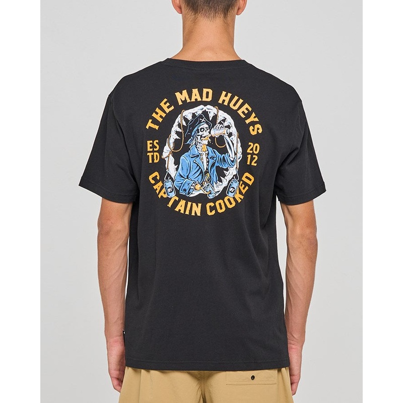 The Mad Hueys CAPTAIN COOKED JAWS | SS TEE BLACK S