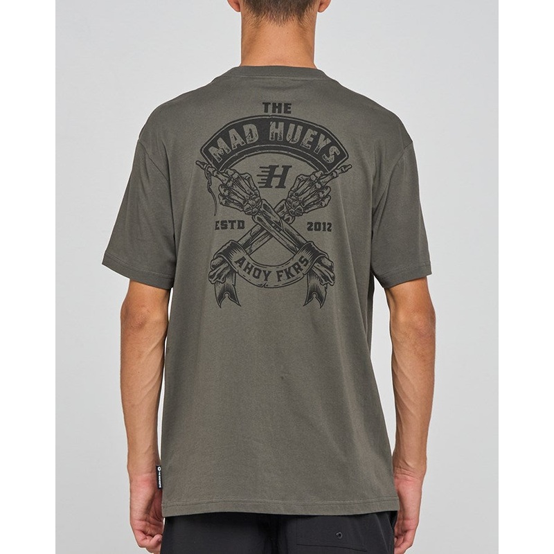 The Mad Hueys FKRS AHOY | SS TEE CHARCOAL S