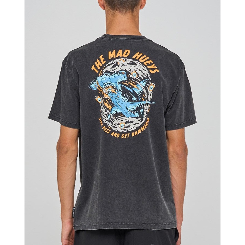 The Mad Hueys GET HAMMERED | SS TEE WASHED BLACK S