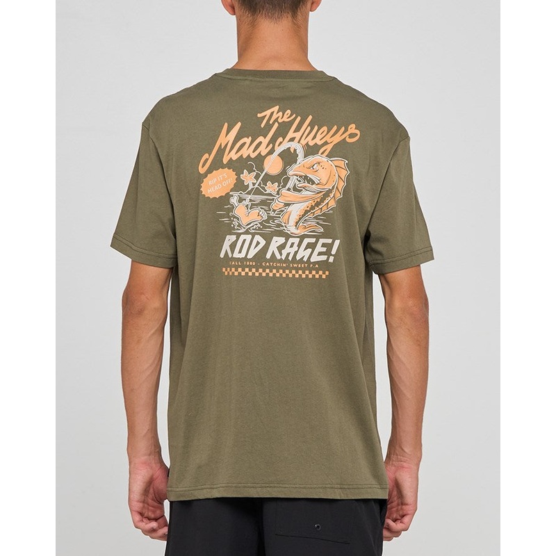 The Mad Hueys ROD RAGE | SS TEE OLIVE S