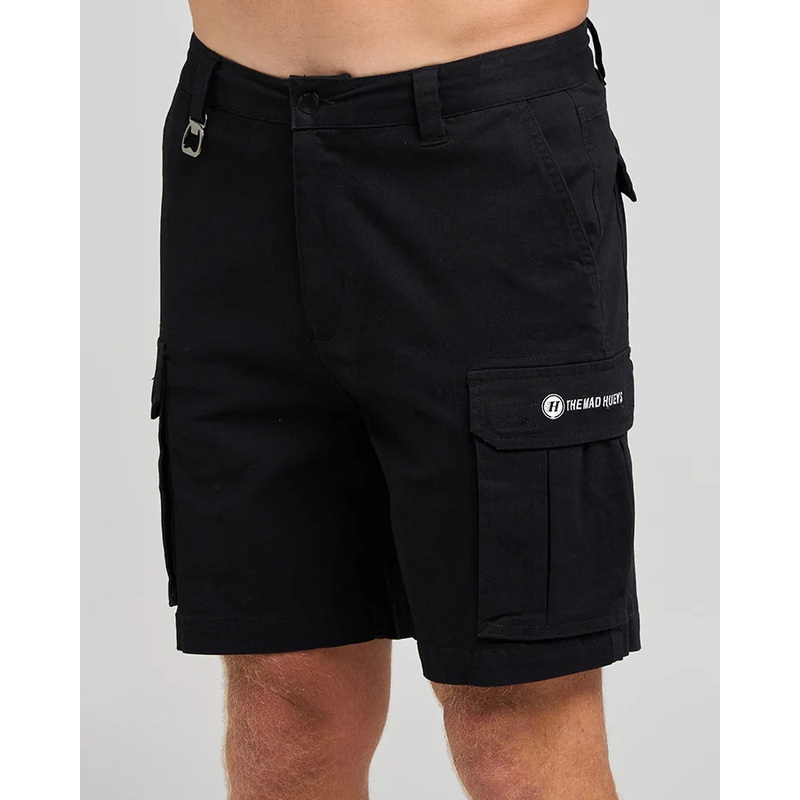 The Mad Hueys SNAGGED | 20″ CARGO SHORT BLACK 28