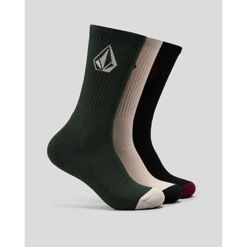 Volcom Full Stone Sock 3 Pack – Black Combo OSFM