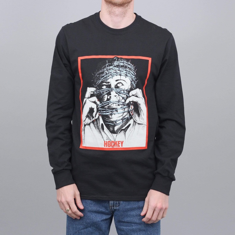 Hockey Barbwire Longsleeve T-Shirt Black Small