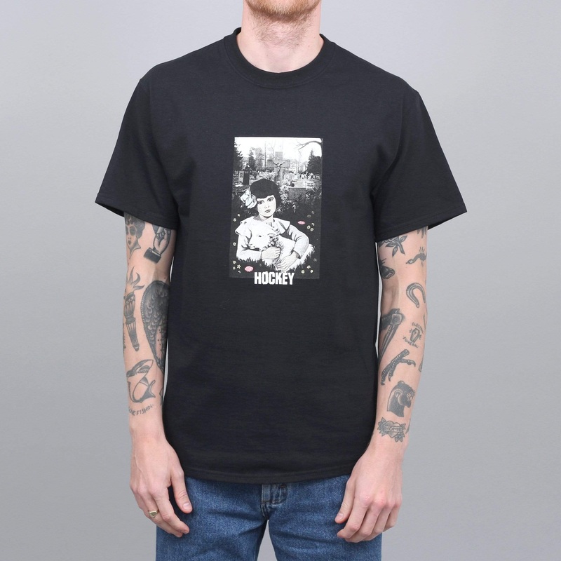 Hockey Lamb Girl T-Shirt Black Small