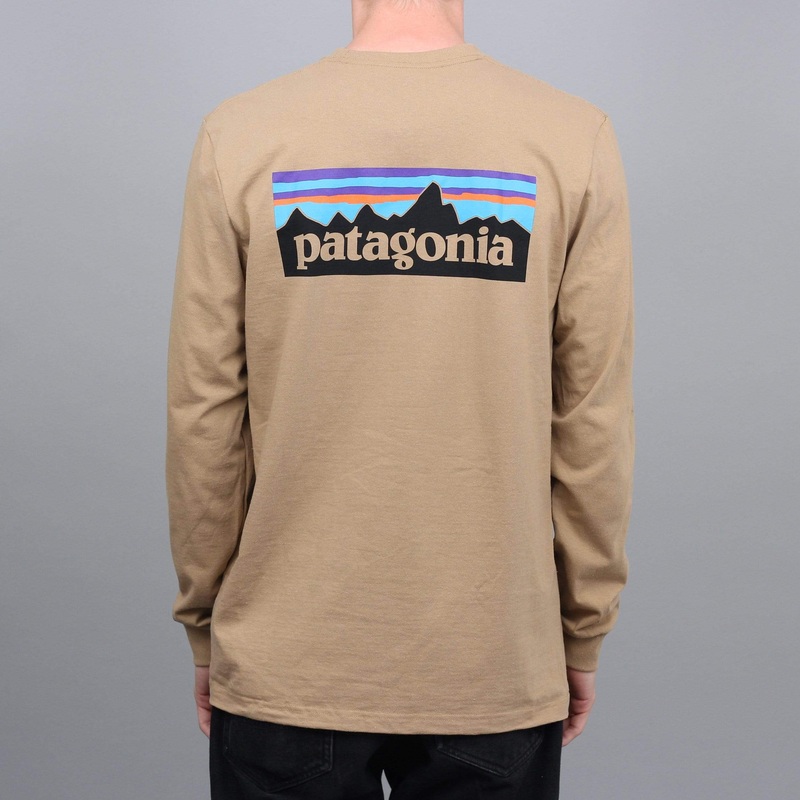 Patagonia P-6 Logo Responsibili Longsleeve T-Shirt Bearfoot Tan Small
