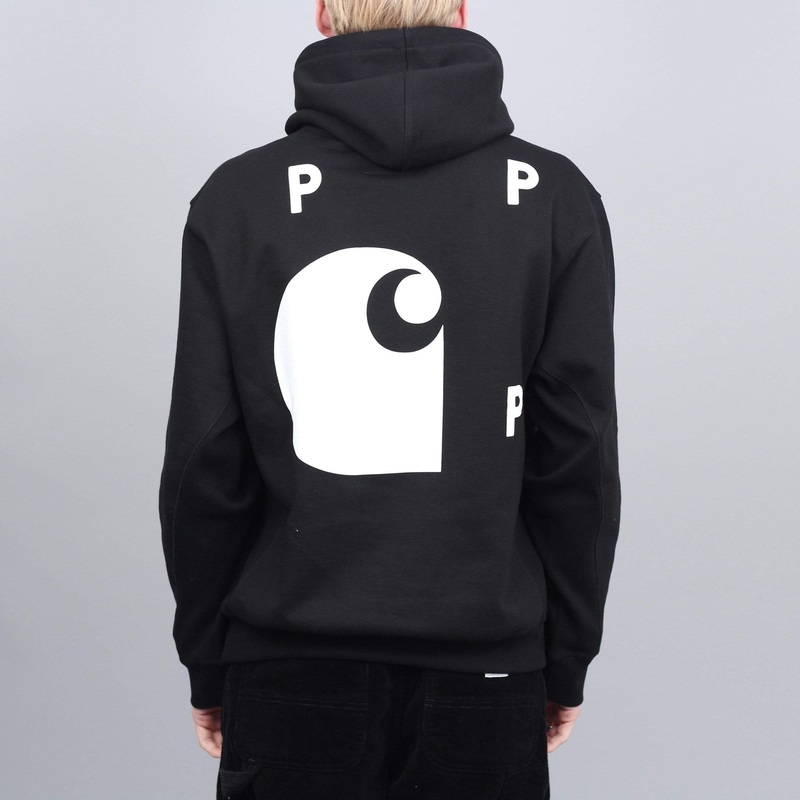 Pop Trading X Carhartt Hood Sweatshirt Black Small
