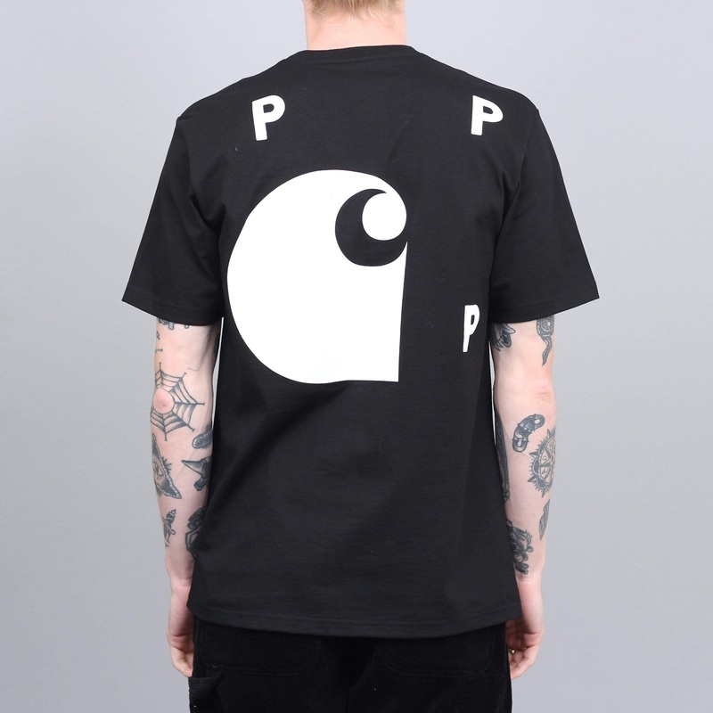 Pop Trading X Carhartt Pocket T-Shirt Black Small