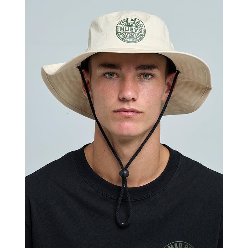 The Mad Hueys GOOD LIFE HUEYS | WIDE BRIM HAT CEMENT S/M