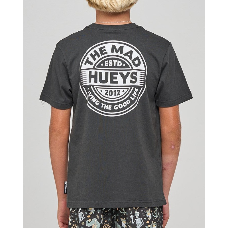 The Mad Hueys GOOD LIFE HUEYS | YOUTH SS TEE VINTAGE BLACK 6